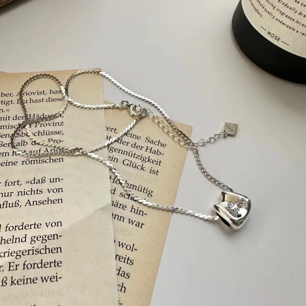 Wholesale 925 Sterling Silver Engraved Believe Vintage-style Necklace - Image 2