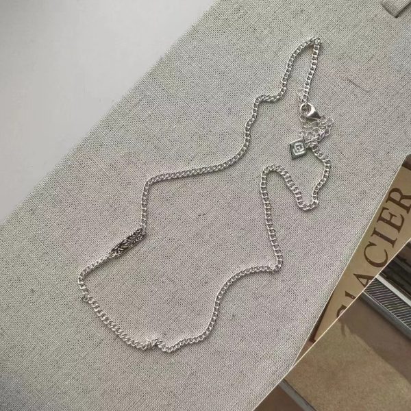 Wholesale 925 Sterling Silver Bear with Tang Grass Necklace - Image 3