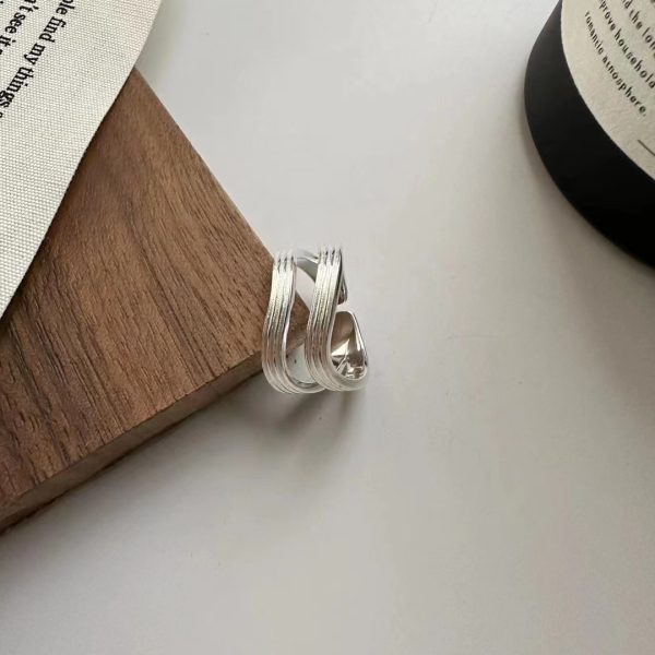 Wholesale 925 Sterling Silver Wave Double Layers Bracelet & Ring - Image 2