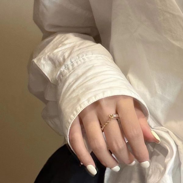 Wholesale 925 Sterling Silver Color Separation Patchwork Ring - Image 4