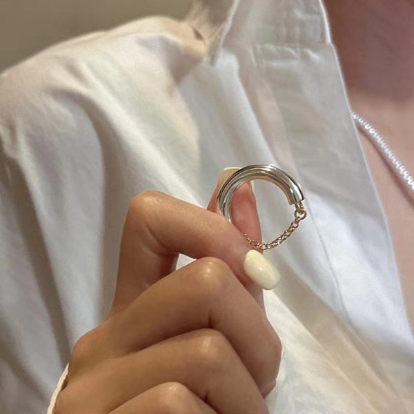 Wholesale 925 Sterling Silver Color Separation Patchwork Ring - Image 6