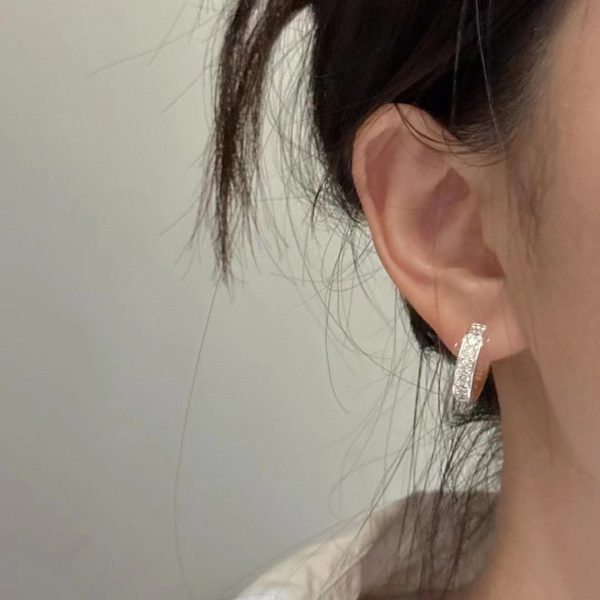 Wholesale 925 Sterling Silver Colorblocking Hoop Earrings - Image 6