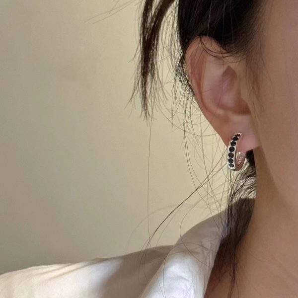 Wholesale 925 Sterling Silver Colorblocking Hoop Earrings - Image 7