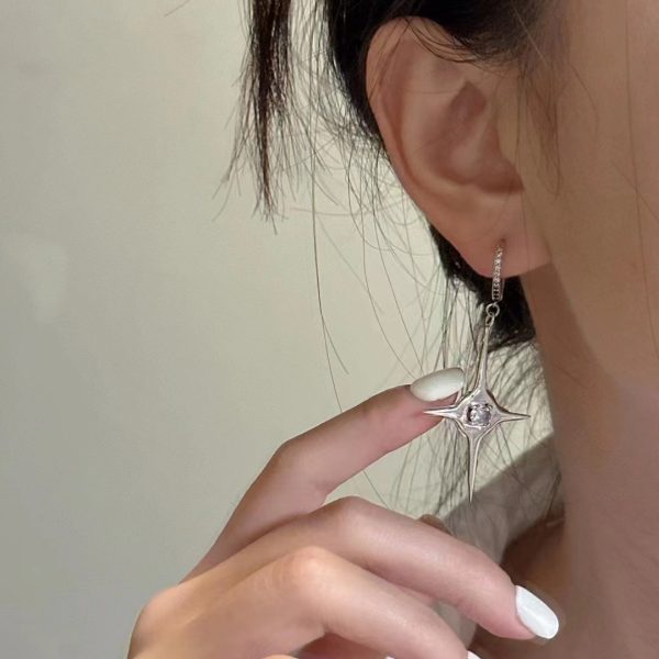 Wholesale 925 Sterling Silver Quadrangle Earrings - Image 5