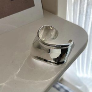 Wholesale 925 Sterling Silver Chunky Wave Bangle