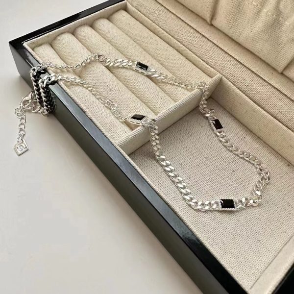 Wholesale 925 Sterling Silver Black Zirconia Necklace ＆ Ring - Image 2