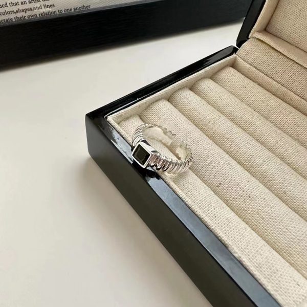 Wholesale 925 Sterling Silver Black Zirconia Necklace ＆ Ring - Image 3