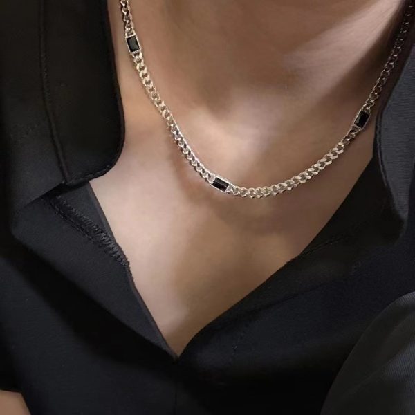 Wholesale 925 Sterling Silver Black Zirconia Necklace ＆ Ring - Image 6