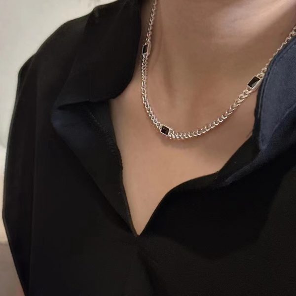 Wholesale 925 Sterling Silver Black Zirconia Necklace ＆ Ring - Image 8