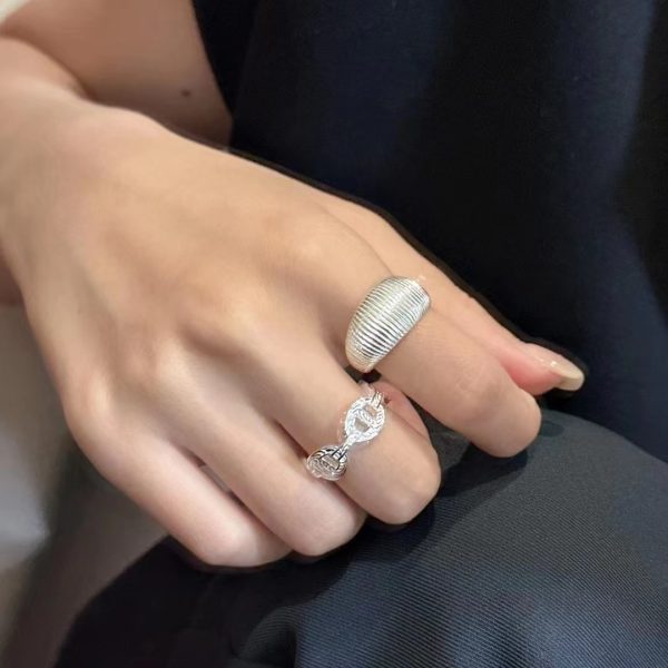 Wholesale 925 Sterling Silver Pleated Wheel Ring - Image 6