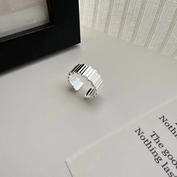 Wholesale 925 Sterling Silver Pleated Wheel Ring - Image 2