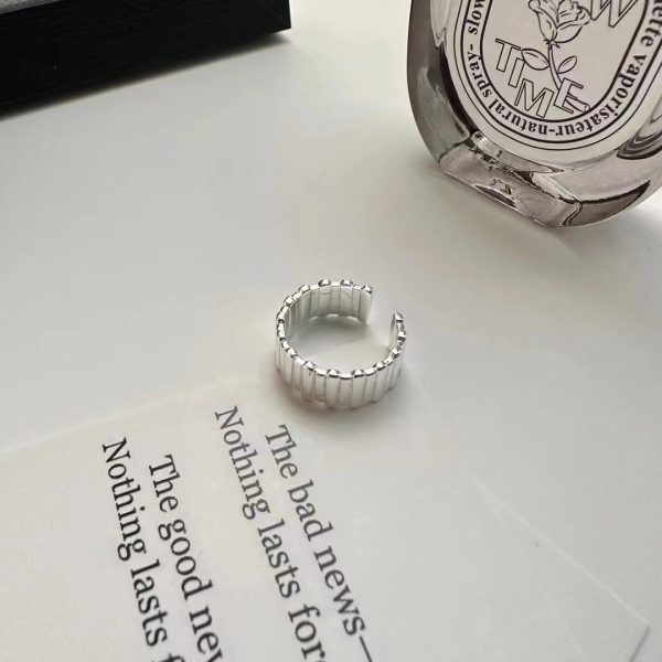 Wholesale 925 Sterling Silver Pleated Wheel Ring
