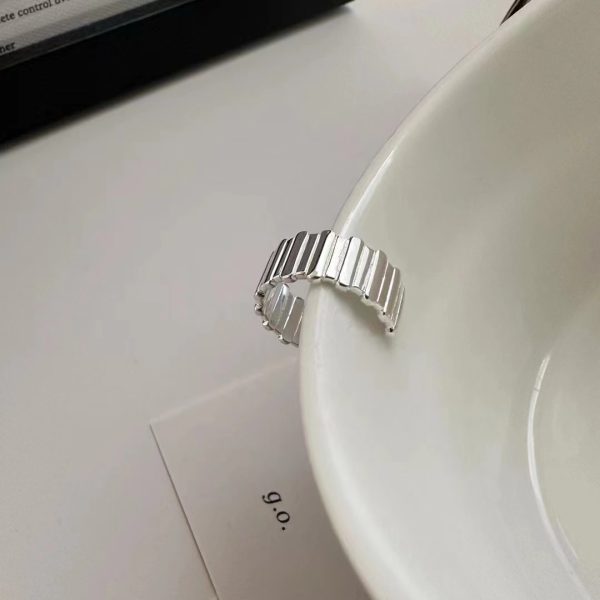 Wholesale 925 Sterling Silver Pleated Wheel Ring - Image 3