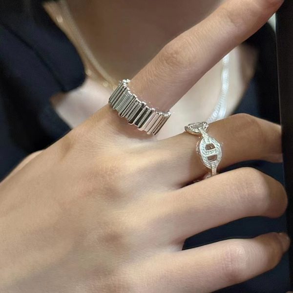 Wholesale 925 Sterling Silver Pleated Wheel Ring - Image 6