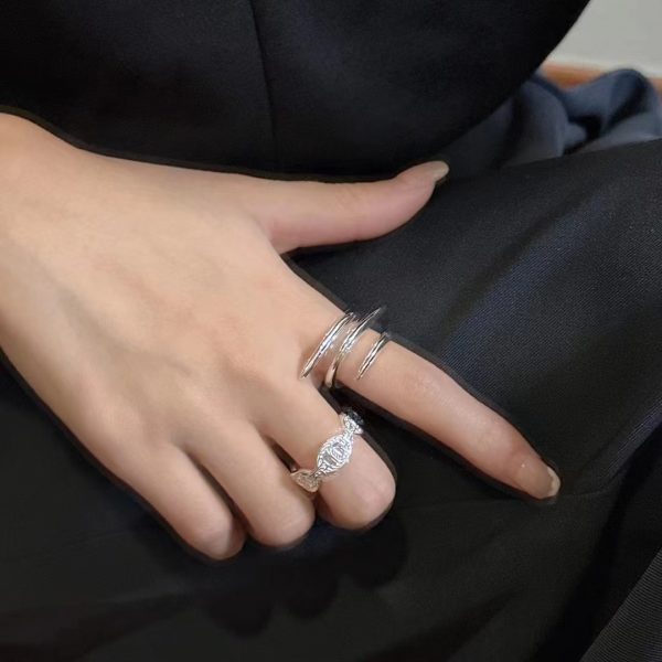 Wholesale 925 Sterling Silver Crossover Ring - Image 3