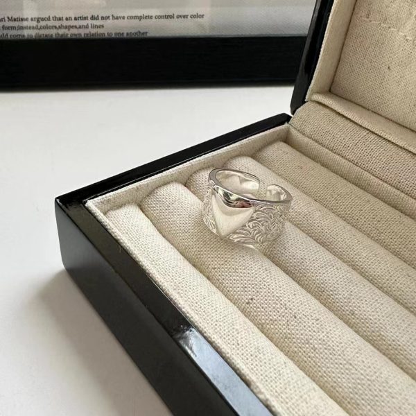 Wholesale 925 Sterling Silver Tangerine Heart Ring