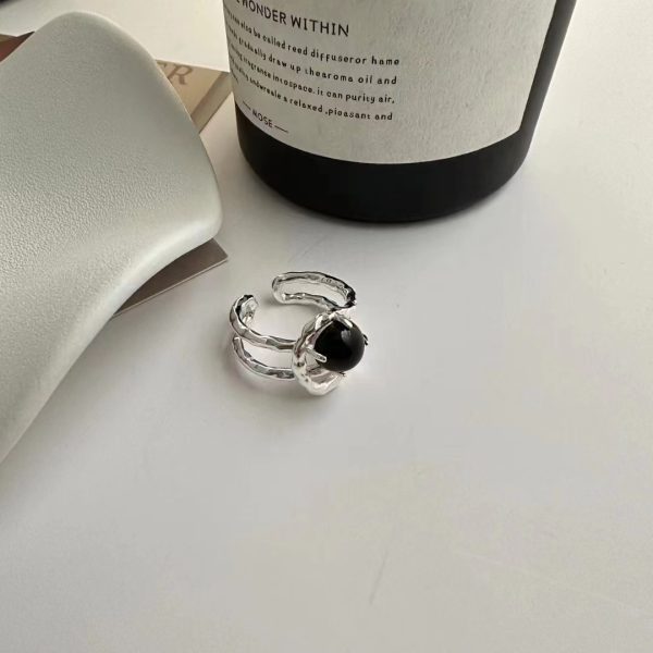 Wholesale 925 Sterling Silver Black agate Ring - Image 3