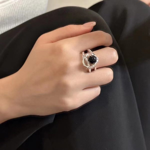 Wholesale 925 Sterling Silver Black agate Ring - Image 4