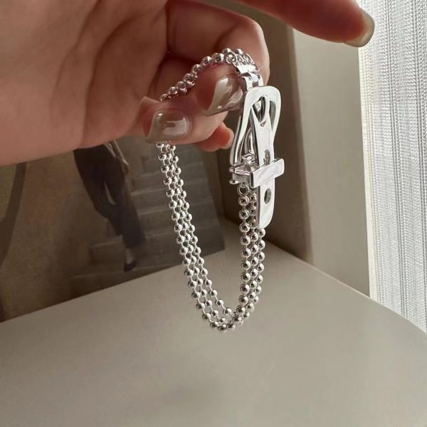 Wholesale 925 Sterling Silver Belt Buckle Bracelet - Image 2
