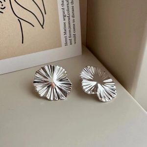 Wholesale 925 Sterling Silver Flower Big Earrings