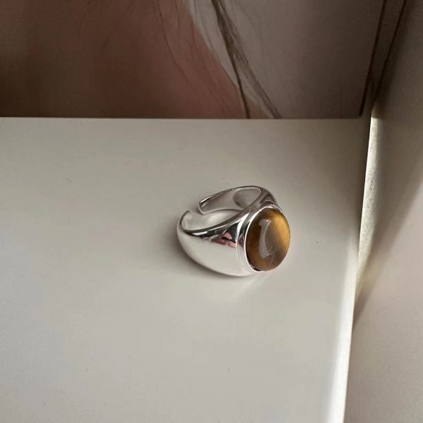 Wholesale 925 Sterling Silver Tiger Eye Ring