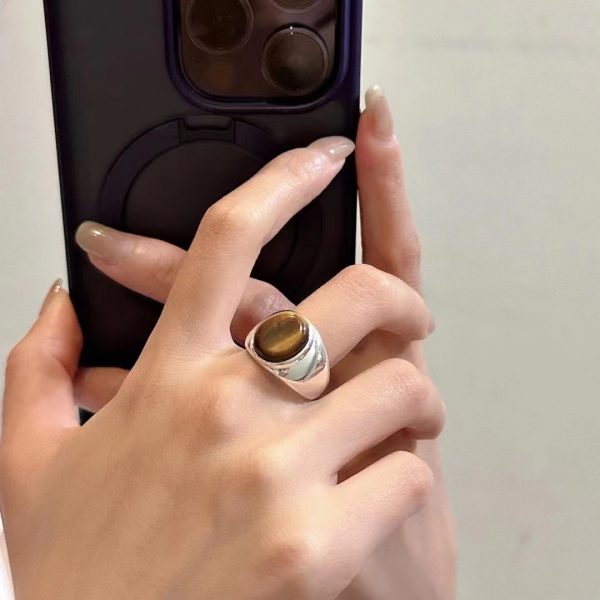 Wholesale 925 Sterling Silver Tiger Eye Ring - Image 6