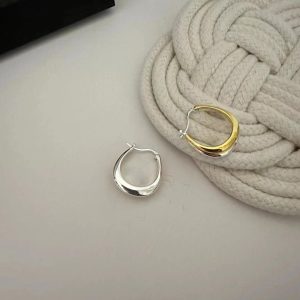 Wholesale 925 Sterling Silver Color Separation U-shaped Hoop Earrings