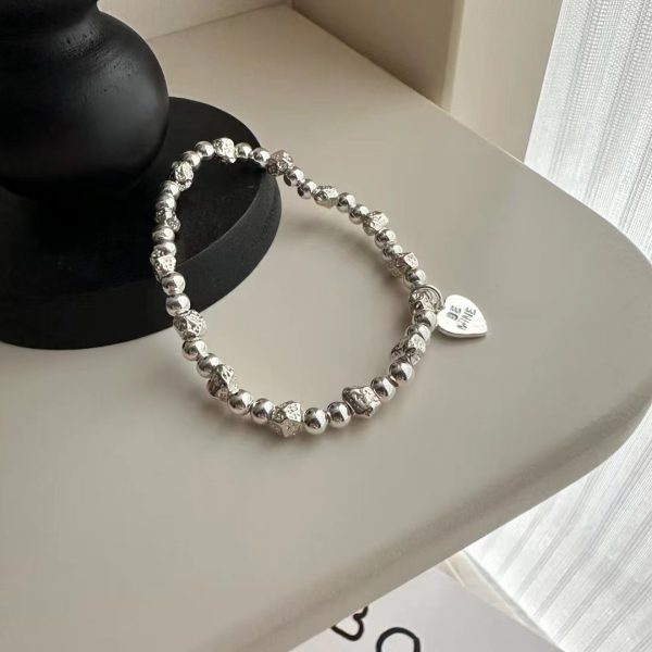 Wholesale 925 Sterling Silver Simple Bead Bracelet - Image 2