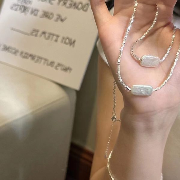 Wholesale 925 Sterling Silver Baroque Pearl Necklace & Bracelet - Image 4