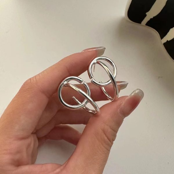 Wholesale 925 Sterling Silver Niche Temperament Double Earrings - Image 3