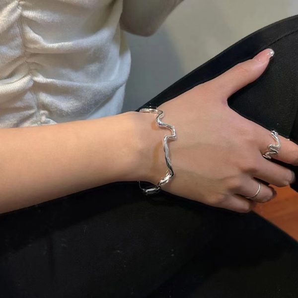 Wholesale 925 Sterling Silver Wave bracelet & ring - Image 6