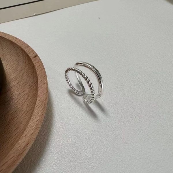 Wholesale 925 Sterling Silver Double Layers Ring - Image 2