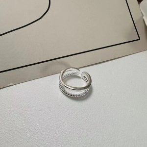 Wholesale 925 Sterling Silver Double Layers Ring