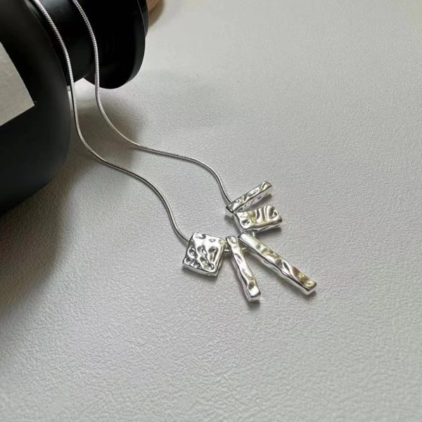 Wholesale 925 Sterling Silver Korean Texture Series Necklace ＆ Ring ＆ Earring - Image 2