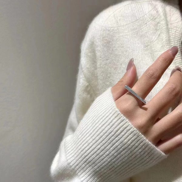 Wholesale 925 Sterling Silver Vertical Bar Shaped Ring - Image 4