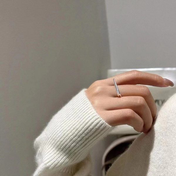 Wholesale 925 Sterling Silver Vertical Bar Shaped Ring - Image 7