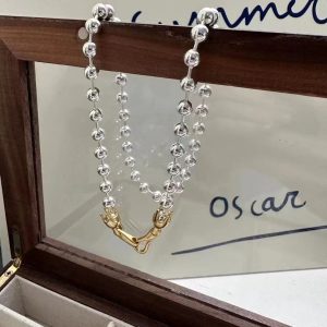 Wholesale 925 Sterling Silver Colored Buckle Ball Necklace