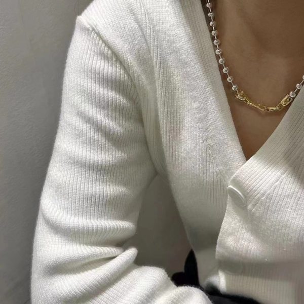 Wholesale 925 Sterling Silver Colored Buckle Ball Necklace - Image 4