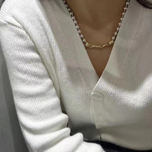 Wholesale 925 Sterling Silver Colored Buckle Ball Necklace - Image 6