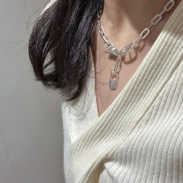 Wholesale 925 Sterling Silver Lock and Clip Necklace ＆ Bracelet - Image 6