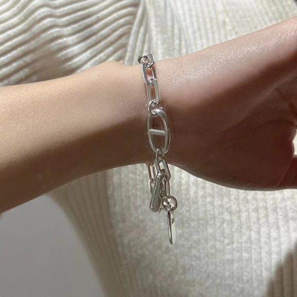 Wholesale 925 Sterling Silver Lock and Clip Necklace ＆ Bracelet - Image 8