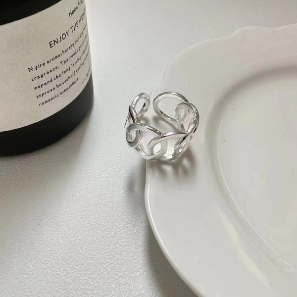 Wholesale 925 Sterling Silver Interlocking Earrings & Ring - Image 2