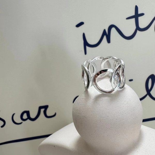 Wholesale 925 Sterling Silver Interlocking Earrings & Ring - Image 4