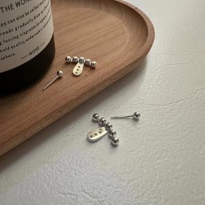 Wholesale 925 Sterling Silver Split Bead Earrings