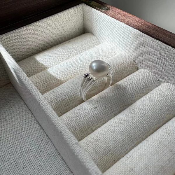 Wholesale 925 Sterling Silver Korean Freshwater Pearl Ring ＆Earrings - Image 5