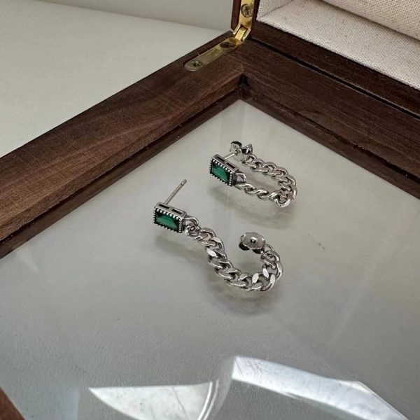 Wholesale 925 Sterling Silver Green Zirconia Set Necklace ＆ Bracelet ＆ Earrings - Image 5