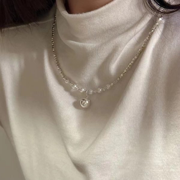 Wholesale 925 Sterling Silver Swarovski Pearls Necklace ＆ Bracelet - Image 4