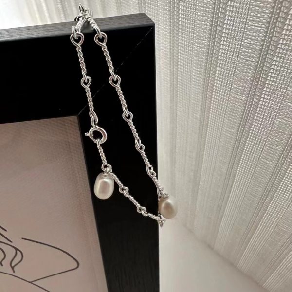 Wholesale 925 Sterling Silver Handmade Pearl Bracelet - Image 4