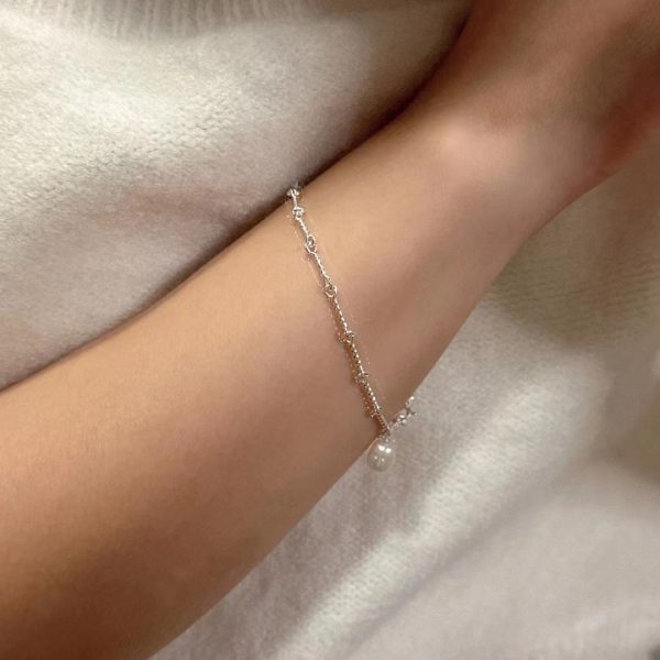 Wholesale 925 Sterling Silver Handmade Pearl Bracelet - Image 5