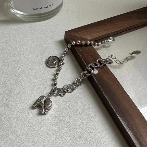 Wholesale 925 Sterling Silver Vintage-style Elephant Bracelet - Image 3